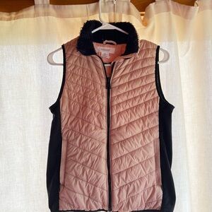 Workshop Republic Clothing Pink and Black Quilted Vest